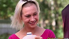 Lesbian Aussie Threeway with Natural Tits