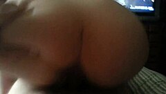 Sexy big ass MILF rides cowgirl