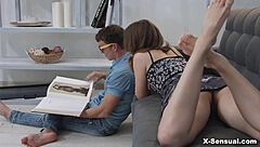 Sensual seduction tricks by teen Sofy Soul in action. Her doggystyle moves will captivate you.