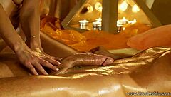 Want a massage for that big cock? This milf blonde is ready