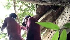 guys have bareback sex on the beach with big cocks