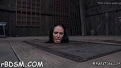 Watch this slut in hardcore BDSM blowjob action!