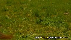lets fuck outside with the cute brunette and her big boobs