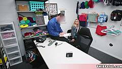 I can't believe this cute blonde shoplifter teen Madison keeps stealing and getting caught.