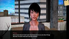 My new family 278: A cartoon porn video with red-haired protagonist.