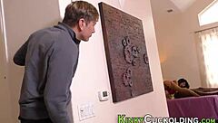 cuckolding wife receives cum from big cock