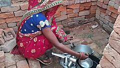 step sister in red saree gets ass fucked by brother in hindi video