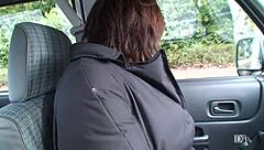 japanese mature woman shows off masturbation with big tits in selfie