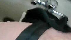 Huge Tits Girlfriend Gets Cumshot in Public Bathroom