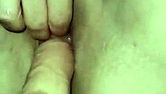 Big natural tits girl uses vibrator and dildo, ending in creampie cumshot.