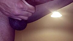 bbc session with big black cock handjob and monster cock masturbation