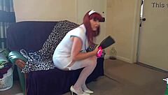 Naughty Nurse Bettie Plays with Toys in Hospital