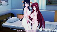 rias gremory and akeno threesome in hs dxd ntr fantasy
