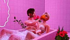 Stepmom and Stepdaughter in Hard Anal Futanari Gangbang!