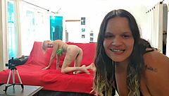 Latina interracial lesbian video call with paty bumbum and fada mel