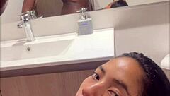 Ebony Teen Deepthroats Big Black Cock Before Work