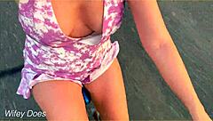 Wife Rides Bike With Cleavage Flashing Dare In Public