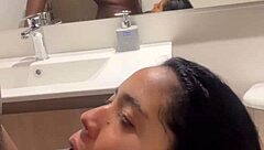 Ebony Teen Deepthroats Big Black Cock Before Work