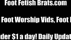 She offers a sexy foot fetish session with femdom