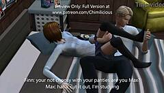 study time turns into sexy time with cute teen babe and small tits 😘