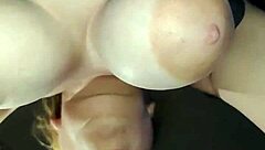 Wow, MILF With Big Dangling Tits Blows A Huge Cock!