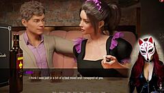 Kate, a redhead maid in stockings, plays a cosplay game as a milf