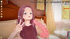 look at cute teen girl in hentai getting teased by pervert