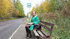 bree haze masturbating outdoors in the forest for erotic solo