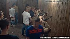 Czech gay fantasy fisting all holes at wild nightclub party