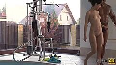 Black4k Bored Teen Babe Makes Love to Strong Black Male