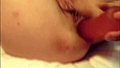 Amateur Milf Fucks Herself With Red Dildo In Homemade High Definition Clip