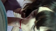 My Stepsister Gives Me Blowjob Then I Fuck Her And Cum On Her Face