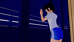 Nezuko twerks with sexy pussy talk in Koikatsu HMV!