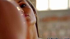 Gorgeous Babe Gives Erotic Footjob To Horny Guy