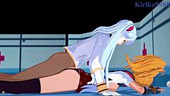 Futanari sex in animated porn with Setsuko Ohara and Ruri Hoshino from Super Robot Wars Z & Impact & Martian Successor Nadesico.