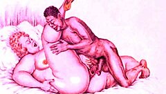 What does this vintage erotic illustration depict?