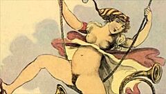 What does this vintage erotic illustration depict?
