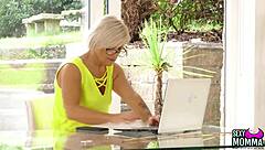 Sexy Momma Liz Bribes Blonde Ellie With Toys In Lesbian Encounter