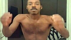 Workout session with mature brunette barefoot