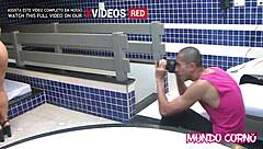 lonely african woman rides male torso sex toy