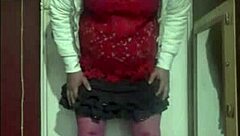 A shy bisexual crossdresser shares his pee fetish in this homemade video.