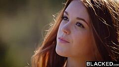 Blacked Redhead Kimberly Brix's First Interracial Threesome Facial