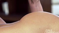 bold brunette babe licks ass in doggystyle massage with amirah adara