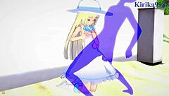 Lillie and Jessie Musashi have intense sex, says the 3D cartoon hentai.