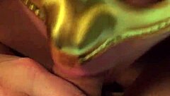 Husband receives first blowjob from hot wife on camera.