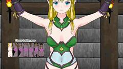 in the lewd elfs training, she just snitches already, naked in 3d game ep 1