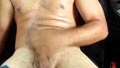 This solo boy is masturbating outdoors, so hot.