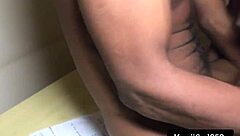 A horny tutor and his course mate get it on.