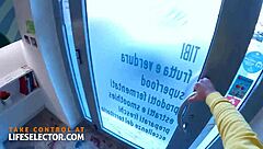 kinky fruit blowjob demo turns into pov sex with ursula in public