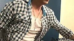 Ebony Amateur Deepthroats Big Cock And Gets Cum Sprayed On Ass